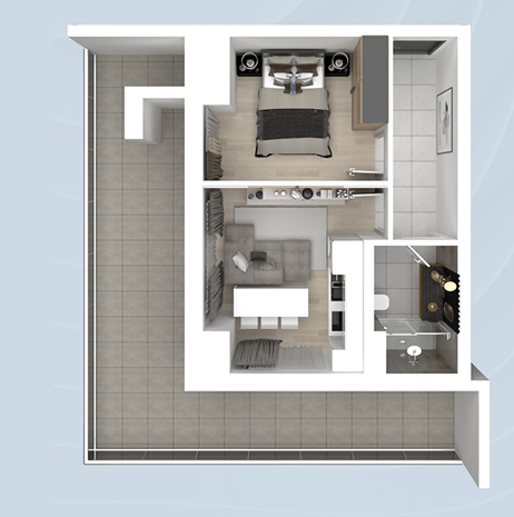 Garsonieră 1+1 Tip 10