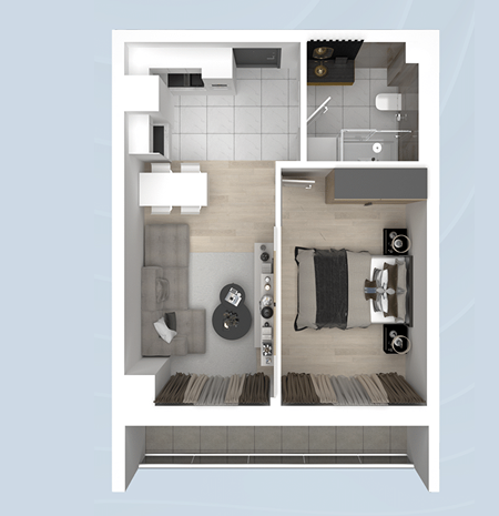 Garsonieră 1+1 Tip 11