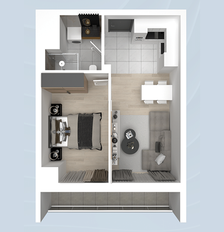 Garsonieră 1+1 Tip 13